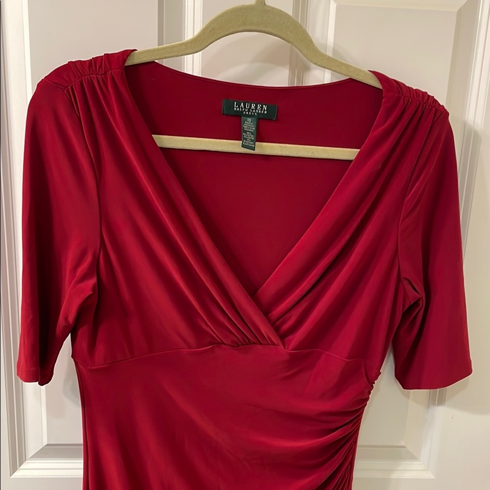 Ralph Lauren Red Dress Women’s size 10 - Picture 4 of 8